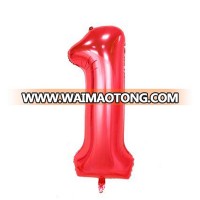 China Factory wholesale 16 inch nylon material silver color foil number balloons