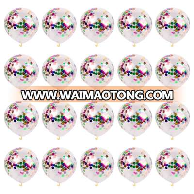 Boomwow 12inch Colorful Foil Confetti Latex Balloons for Wedding Birthday Party Decoration