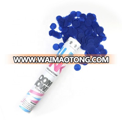 Boomwow Wholesale Custom Gender Reveal Confetti Blaster Blue Pink popper Tissue Metallic Confetti Cannon