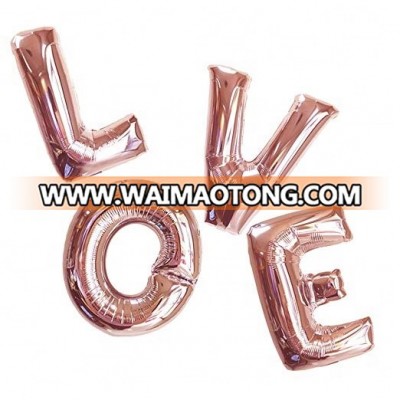 Boomwow Love Foil Balloon Mylar Balloons Valentines Day Decorations Balloons Wedding Party Decoration