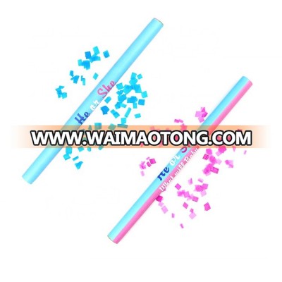 Boomwow Set of 10 14 Inch Gender Reveal Pink Blue Confetti Sticks for Gender Reveal Parties